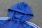 2025-26 Man Utd Fancy blue Hoodie Jacket Tracksuit