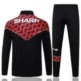 2025-26 Man Utd Black Red Kids Jacket Tracksuit #E25105(童装)