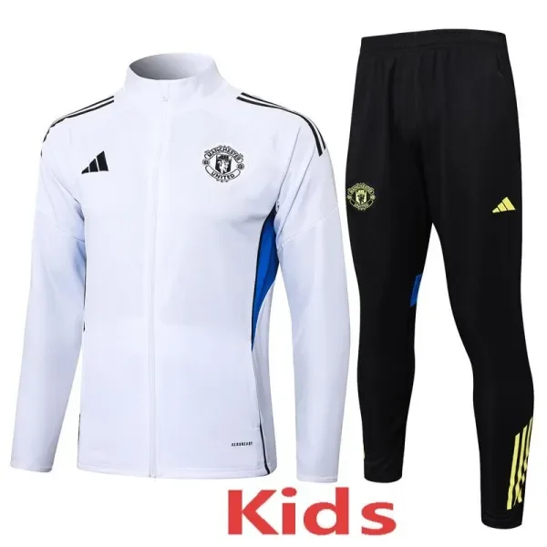 2025-26 Man Utd White Kids Jacket Tracksuit #E2559(童装)