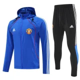 2025-26 Man Utd Fancy blue Hoodie Jacket Tracksuit