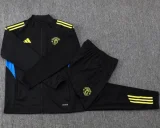 2025-26 Man Utd Black Jacket Tracksuit # A2526(绿标)
