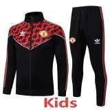 2025-26 Man Utd Black Red Kids Jacket Tracksuit #E25105(童装)