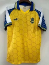 1998 Ukraine Home Retro Soccer Jersey