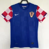 2010 Croatia Away Blue Retro Soccer Jersey