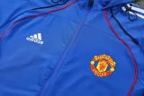 2025-26 Man Utd Fancy blue Hoodie Jacket Tracksuit