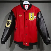 2025-26 Man Utd Red Cotton Baseball Jacket