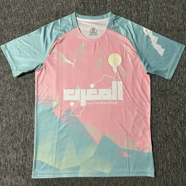 2025-26 Morocco Pink Blue Special Edition Fans Training shirts