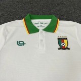 2025-26 Cameroon White Polo Short Sleeve