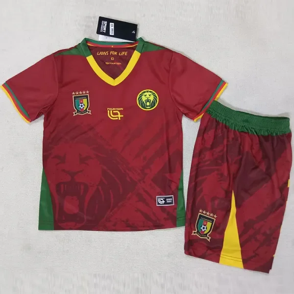 2025-26 Cameroon Away Kids Soccer Jersey