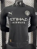 2025-26 Man City Away Long Sleeve Player Version Soccer Jersey (长袖球员)