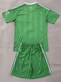 2025-26 Man Utd Green GoalKeeper Kids Soccer Jersey