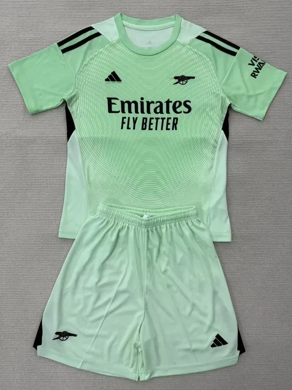 2025-26 Arsenal Light green GoalKeeper Kids Soccer Jersey