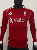 25-26 Liverpool Home Long Sleeve Player Version Soccer Jersey (长袖球员)