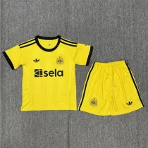 2025-26 Newcastle Yellow Goalkeeper Kids Soccer Jersey
