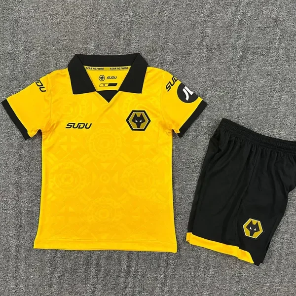 2025-26 Wolves Home Kids Soccer Jersey
