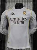 25-26 RMA Home Long Sleeve Player Version Soccer Jersey (长袖球员)