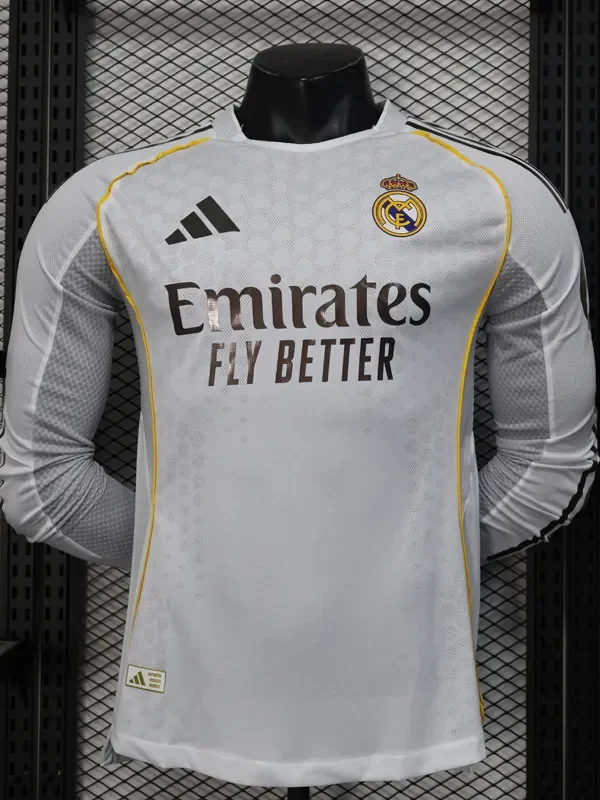 25-26 RMA Home Long Sleeve Player Version Soccer Jersey (长袖球员)