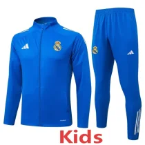 2025-26 Real Madrid Lake blue Kids Jacket Tracksuit #E25140(童装)