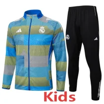 2025-26 Real Madrid Blue Kids Jacket Tracksuit #E2537(童装)