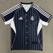 2025-26 Real Madrid Cyan Casual Edition Baseball Jersey