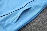 2025-26 Real Madrid Lake blue Jacket Tracksuit #F05