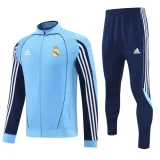 2025-26 Real Madrid Lake blue Jacket Tracksuit #F05
