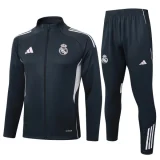2025-26 Real Madrid Dark gray Jacket Tracksuit #A2541