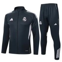 2025-26 Real Madrid Dark gray Jacket Tracksuit #A2541