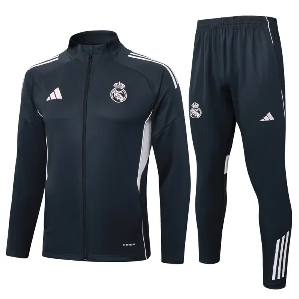 2025-26 Real Madrid Dark gray Jacket Tracksuit #A2541