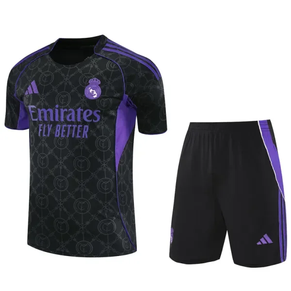 2025-26 Real Madrid Black Training Short Suit