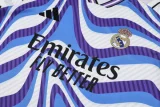 2025-26 Real Madrid White blue Training Short Suit