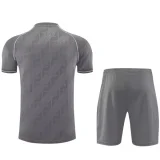 2025-26 Real Madrid Grey Training Short Suit