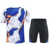 2025-26 Real Madrid White blue Training Short Suit