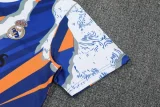 2025-26 Real Madrid White blue Training Short Suit
