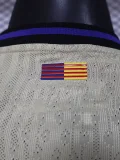 2025-26  Barcelona Away Long Sleeve Player Version Soccer Jersey