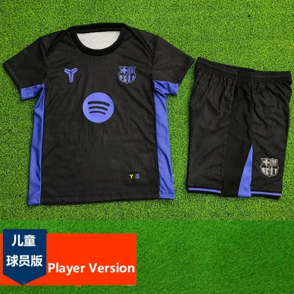 2025-26  Barcelona Black Joint Edition Kids Player Version Soccer Jersey (球员童装)