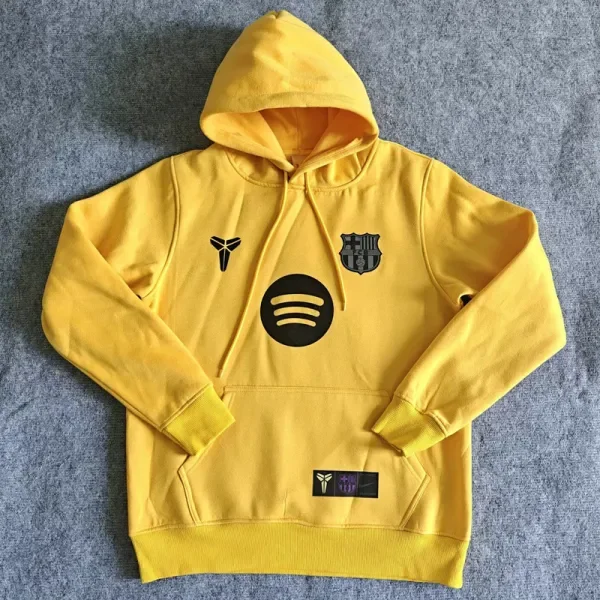 2025-26  Barcelona Yellow Hoody 黄色(加绒)黑标