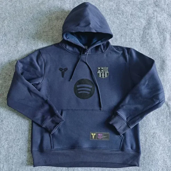 2025-26  Barcelona Royal blue Hoody 宝蓝色(加绒)黑标