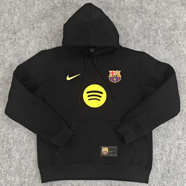 2025-26  Barcelona Black Hoody 黑色(加绒)彩标