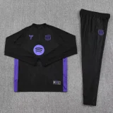 2025-26  Barcelona Black Half Pull Tracksuit (半拉链)