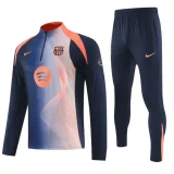 2025-26  Barcelona Royal blue Half Pull Tracksuit (半拉链)