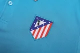 2025-26 Atletico Madrid Lake blue Polo Tracksuit