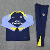 2025-26 Atletico Madrid Royal blue Half Pull Tracksuit (半拉链)