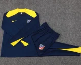 2025-26 Atletico Madrid Royal blue Kids Half Pull Tracksuit #E25138(童装)(半拉链)