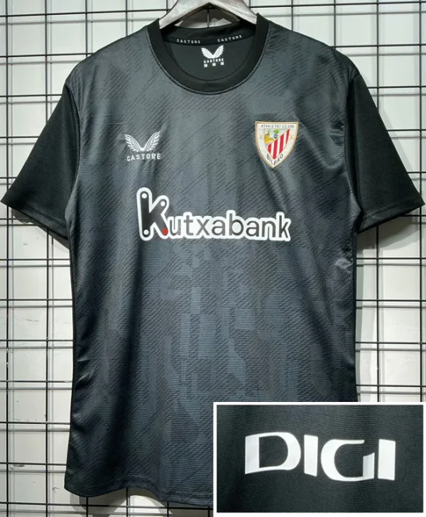 2025-26 Bilbao Black Goalkeeper Fans Soccer Jersey