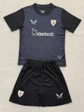 2025-26 Bilbao Black Goalkeeper Kids Soccer Jersey