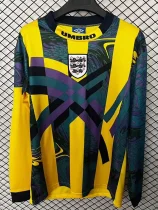 1995 England Goalkeeper Retro Long Sleeve Soccer Jersey (长袖)