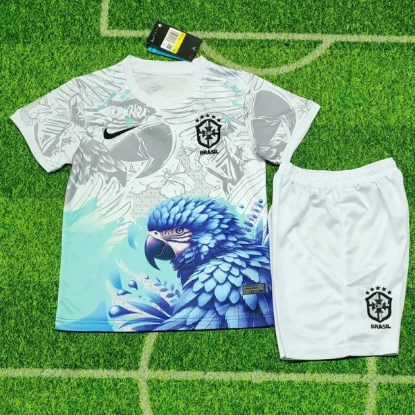 2025-26 Brazil White Special Edition Kids Soccer Jersey