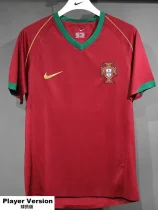 2006 Portugal Home Player Version 球员 Retro Soccer Jersey