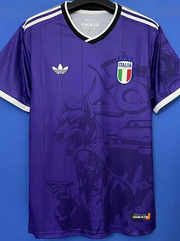 2025-26 Italy Purple Special Edition Training shirts (游戏图案)